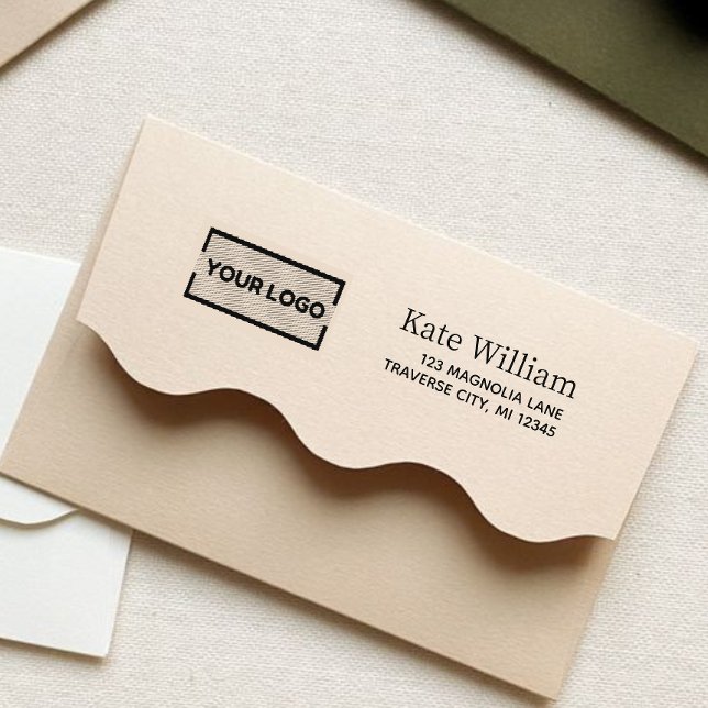 Business Logo Return Address Label Self-inking Stamp (Creator Uploaded)