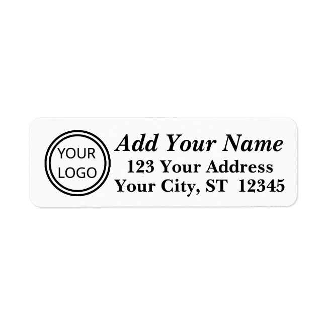 Business Logo Return Address Labels Add Your Logo