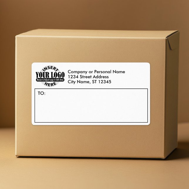 Business Logo - Return Address - Mailing Shipping Label (Custom Shipping Label with Business Logo and Return Address)