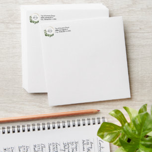 Business Logo Return address Modern wreath Custom Envelope