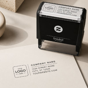 Business Logo Return Address Self-inking Stamp