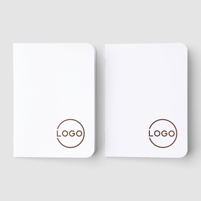 Business Logo Rose Gold Foil Pocket Notebook Set (Front)