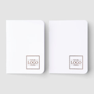 Business Logo Rose Gold Foil Pocket Notebook Set