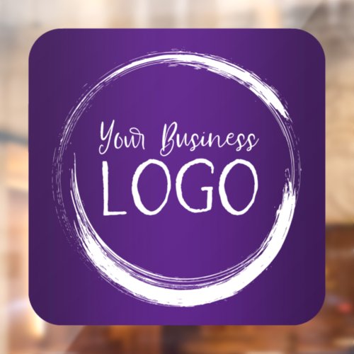 Business Logo Royal Purple Gradient Window Cling