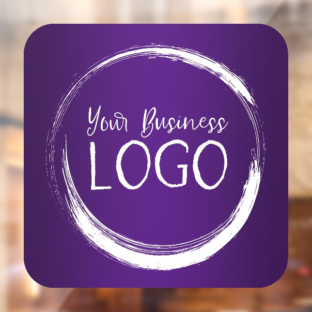 Business Logo Royal Purple Gradient Window Cling (Sheet 2)