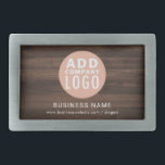 Business Logo Rustic Company Custom Promotional Belt Buckle<br><div class="desc">Modern rustic minimalist rustic Belt buckle to add your business logo, name, and website or just the company name. Easily change the fonts or colors by using our "Design Tool" nested under the "Personalize" button. There is no minimum order requirement and no setup fee. Order as many or as fewer...</div>