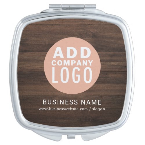 Business Logo Rustic Company Custom Promotional Compact Mirror