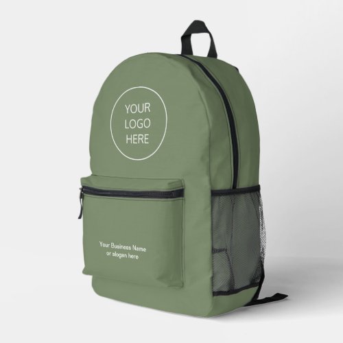 Business Logo Sage Green Backpack