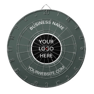 Business Logo Sage Green Company Promotional Dart Board