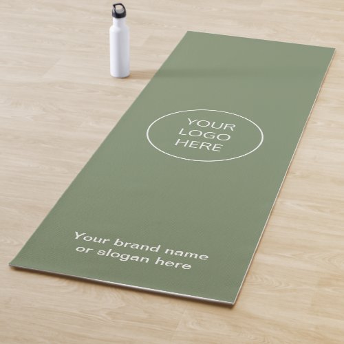 Business Logo Sage Green Yoga Mat