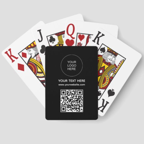 Business Logo Scan Barcode QR Code Jumbo Poker Playing Cards