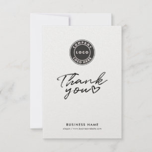  Business Logo Script Modern Thank You Card