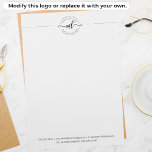 Business Logo Script Monogram Initials White Letterhead<br><div class="desc">Custom Letterhead: Elevate Your Correspondence: Make a lasting impression with personalized letterhead featuring your logo! This professional letterhead is perfect for businesses and individuals seeking to enhance their brand image. Easily upload your logo or design, or modify the existing template to create a unique and sophisticated look. Customize the logo...</div>