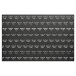 Business Logo Seamless Pattern on Black Fabric