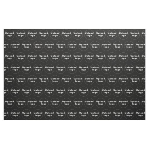 Business Logo Seamless Pattern on Black Fabric