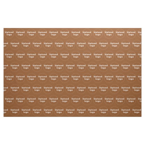 Business Logo Seamless Pattern on Brown Fabric