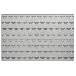Business Logo Seamless Pattern on Gray Fabric