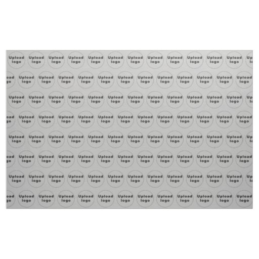 Business Logo Seamless Pattern on Gray Fabric