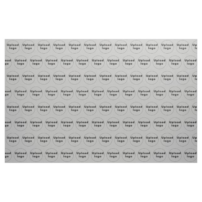 Business Logo Seamless Pattern on Gray Fabric (Yard)