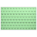 Business Logo Seamless Pattern on Light Green Fabric