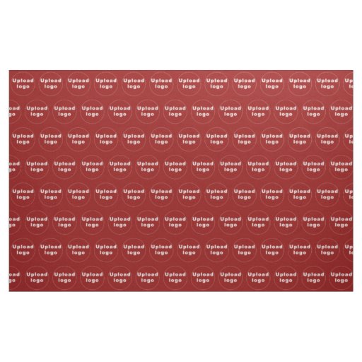 Business Logo Seamless Pattern on Red Fabric