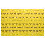 Business Logo Seamless Pattern on Yellow Fabric