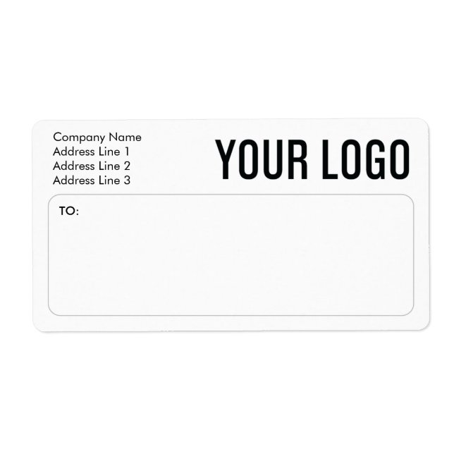 Business Logo Shipping Labels Return Address (Front)