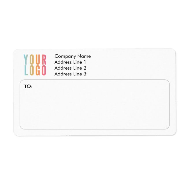 Business Logo Shipping Labels Return Address (Front)