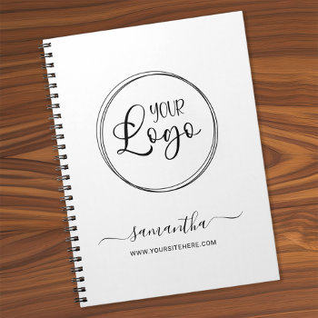 Business Logo Signature Name Notebook by annaleeblysse at Zazzle
