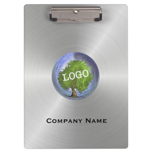 Business Logo Silver Clipboard