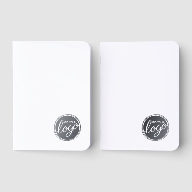 Business Logo Silver Foil Pocket Notebook Set (Front)