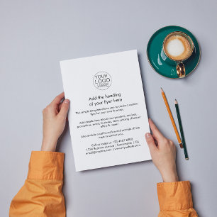 Business Logo Simple Black White Custom Flyer