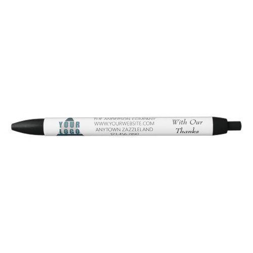 Business Logo Simple Branded Best Promotional Black Ink Pen