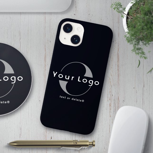 Business logo Simple Clean Minimal Brand Black Case-Mate iPhone Case (Creator Uploaded)