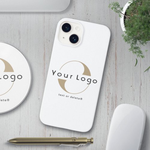 Business logo Simple Clean Minimal Brand White Case_Mate iPhone 14 Case