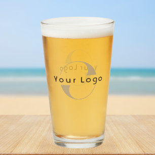 Business logo Simple clean minimal Company Beer Glass