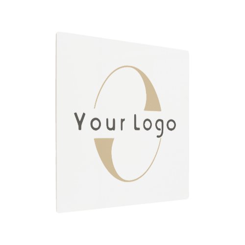 Business logo Simple Clean Minimal Company Brand Metal Print