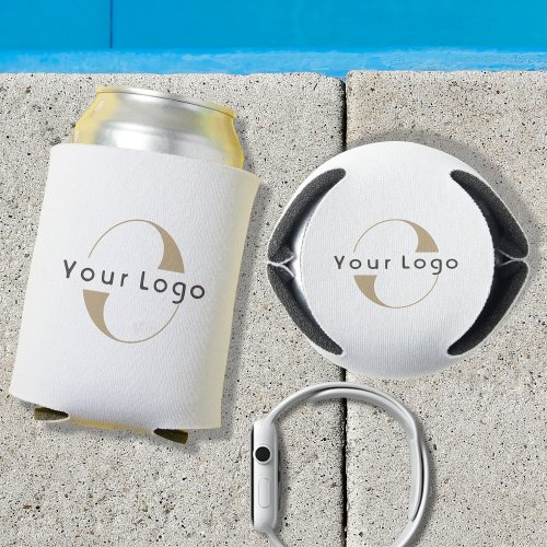 Business logo Simple Clean Minimal Company White Can Cooler