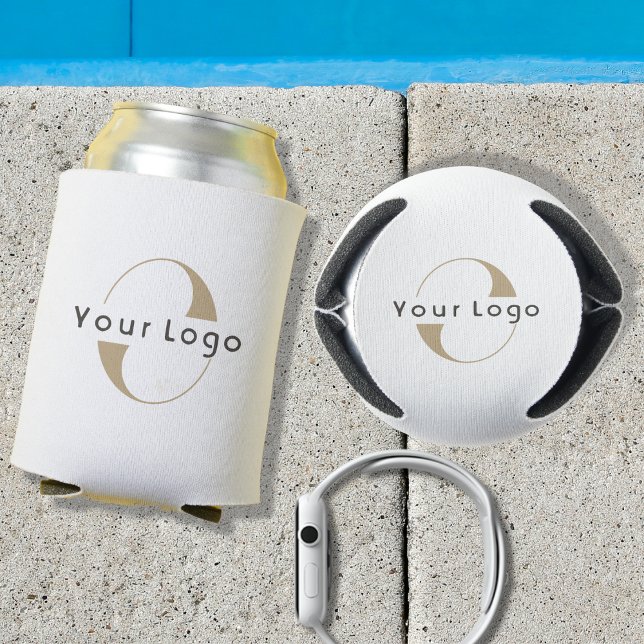 Business logo Simple Clean Minimal Company White Can Cooler (Creator Uploaded)