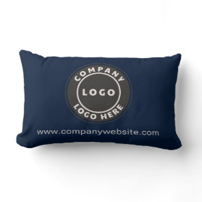 Business Logo Simple Company Showroom Decor Custom Lumbar Pillow