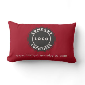 Business Logo Simple Company Website Custom Lumbar Pillow