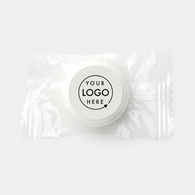 Business Logo Simple Gray Promotional Swag Life Saver® Mints (Front)