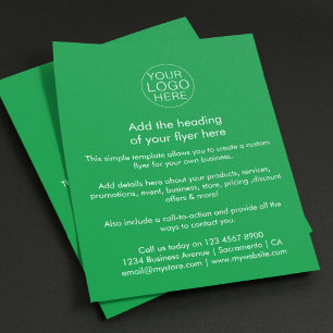 Business Logo   Simple Green Custom Flyer