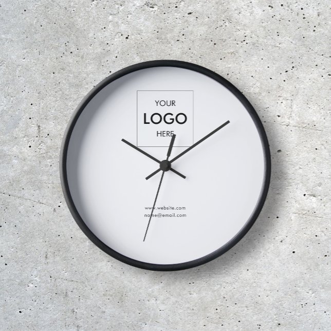 Business Logo Simple Minimal White Clock (Creator Uploaded)