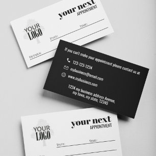 Business Logo Simple Minimalist Bold Appointment Card
