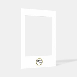 Business Logo Simple Minimalist White Selfie Frame