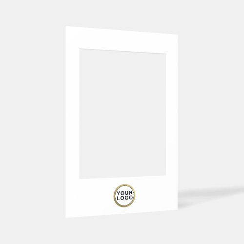 Business Logo Simple Minimalist White Selfie Frame