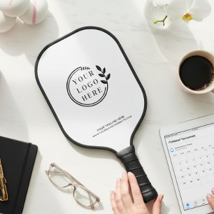 Business Logo Simple Modern Corporate Pickleball Paddle
