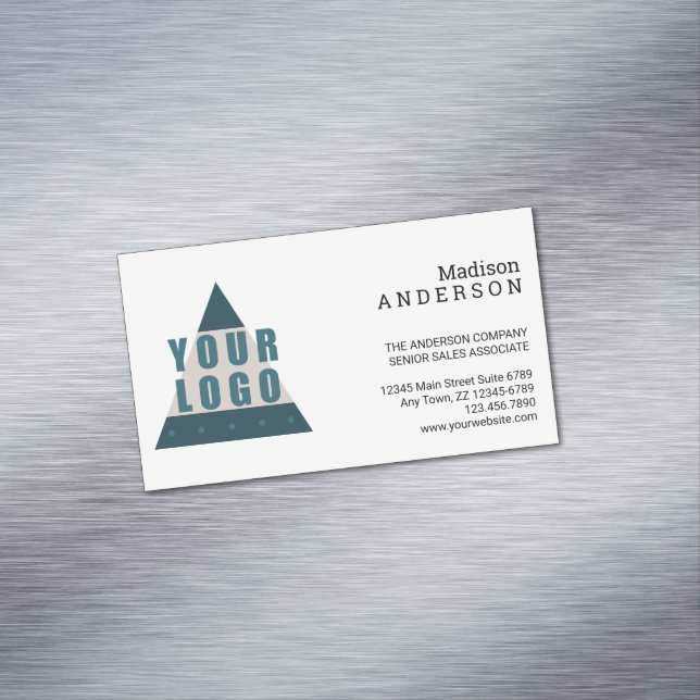 Business Logo Simple Modern Creative Promo Business Card Magnet (In Situ)