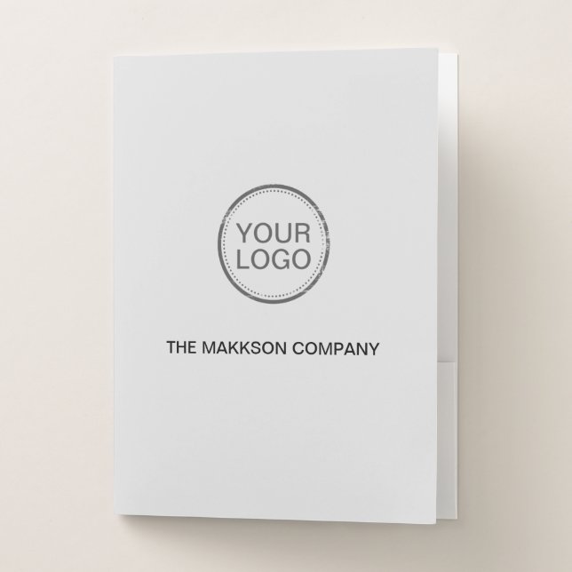 Business Logo Simple Modern Marketing Promo  Pocke Pocket Folder (Front)